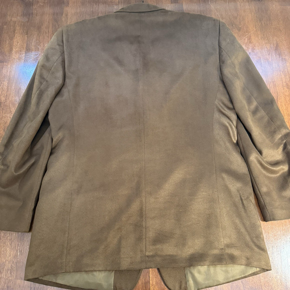 Norman Wells Collection Dawahares Polysuede Polyester Sport Coat 44R Brown - Picture 14 of 16